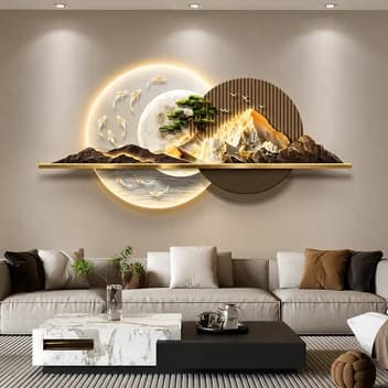 Moon/Mountain LED Wall Art
