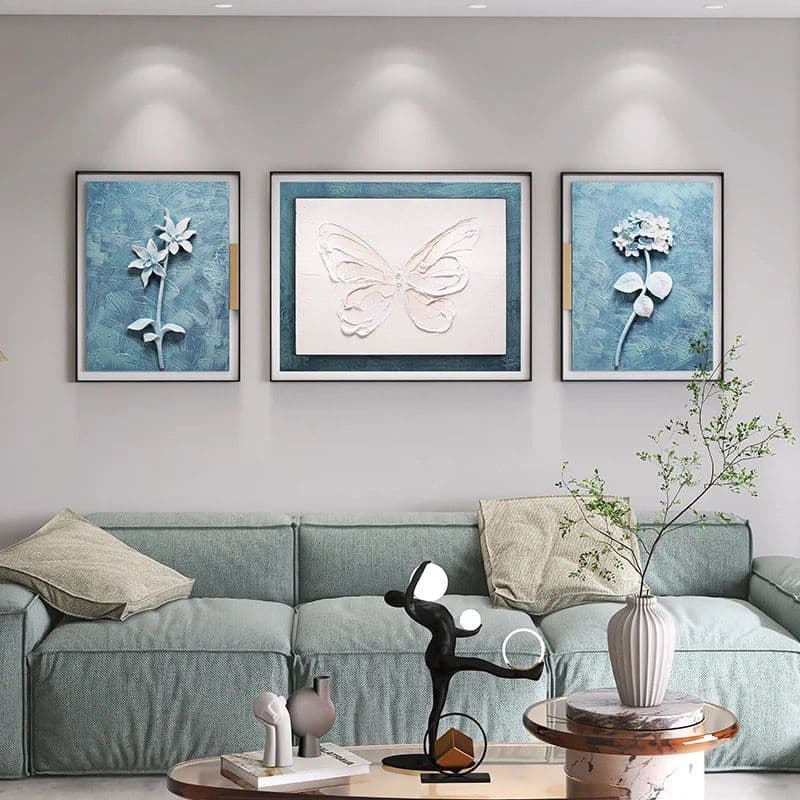 Premium Butterfly Wall Decor With Metal Framing & Glass Top