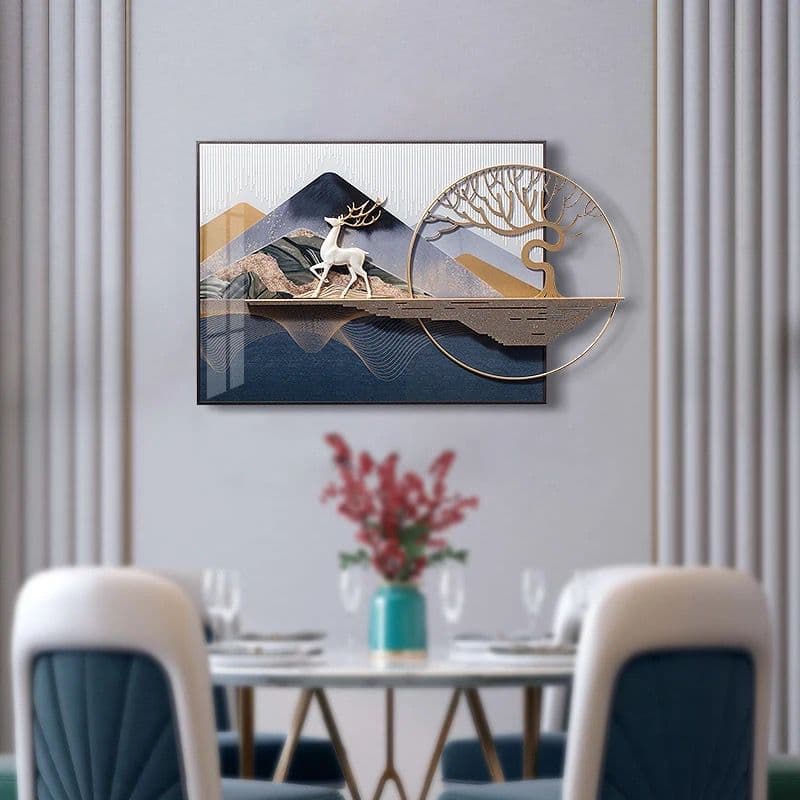 Premium Metal Wall Decor With Resin Deer